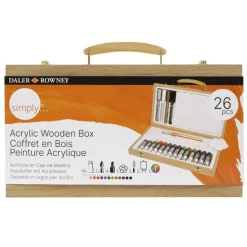 Akrylfärg Simply träväska 26 delar