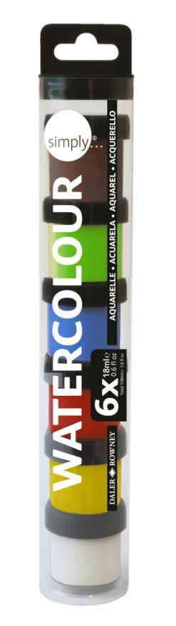 Akvarellfärg Simply 18ml 6 färger