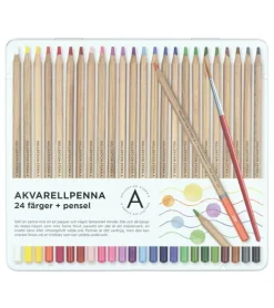 Akvarellpenna 24 färger och pensel