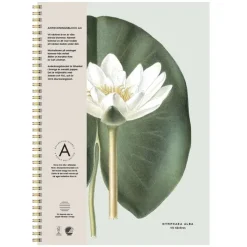 Anteckningsblock A4 linjerad Vit näckros