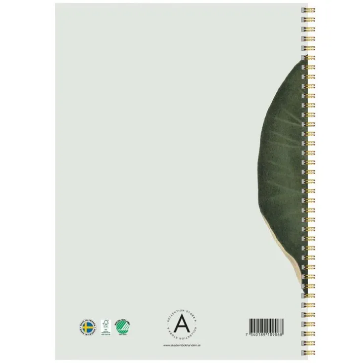 Anteckningsblock A4 linjerad Vit näckros