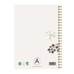 Anteckningsblock A5 linjerad Fläder