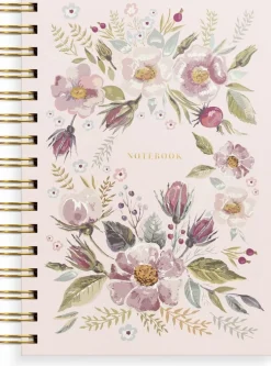 Anteckningsbok A5 blommor ljusrosa