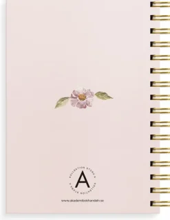 Anteckningsbok A5 blommor ljusrosa