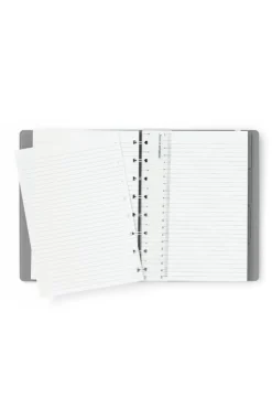 Anteckningsbok A5 Filofax linjerad grå