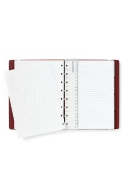Anteckningsbok A5 Filofax linjerad vinröd