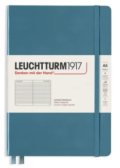 Anteckningsbok A5 Leuchtturm1917 linjerad Stone Blue