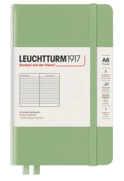 Anteckningsbok A6 Leuchtturm1917 linjerad Sage