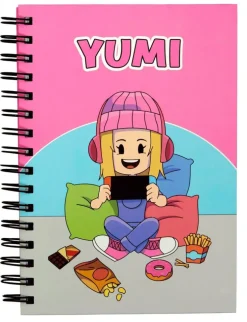 Anteckningsbok A5 linjerad spiral Yumi