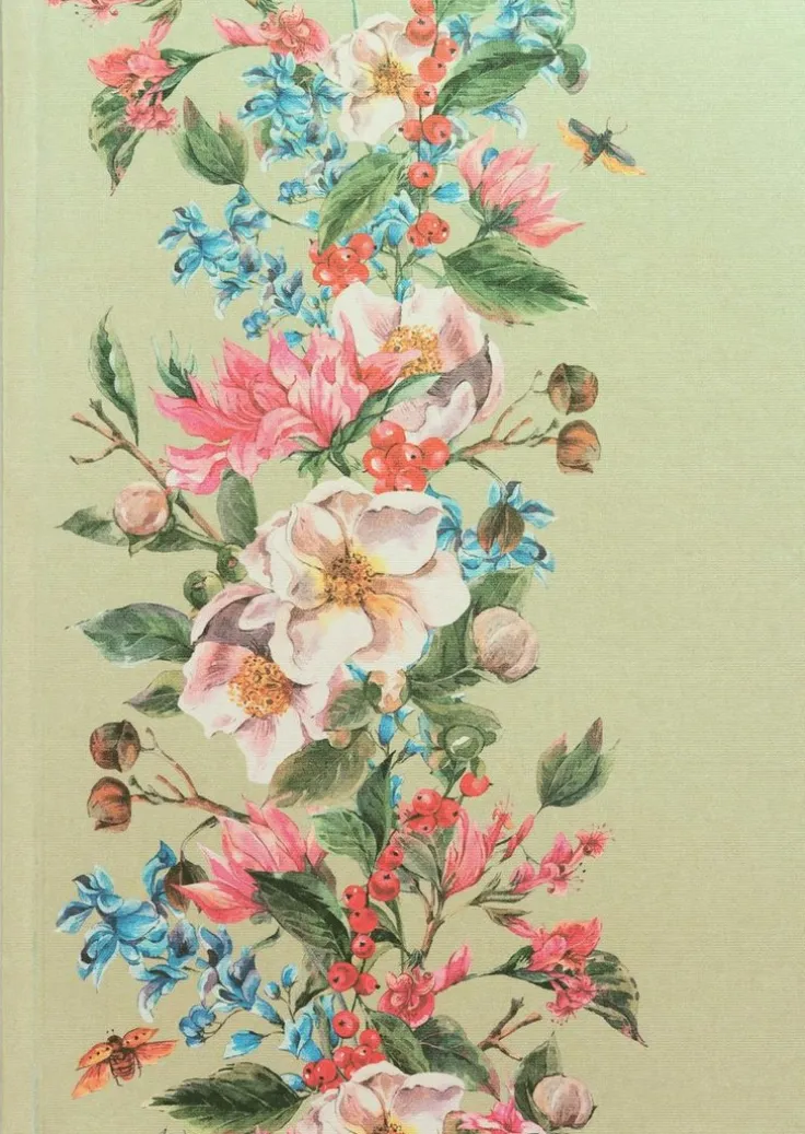 Anteckningsbok A5 linjerad Blomsbård