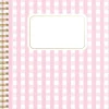 Anteckningsbok A5 linjerad Elin ruta rosa