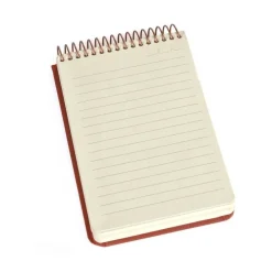 Anteckningsbok A6 linjerad röd