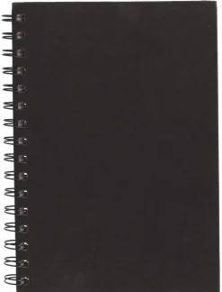Anteckningsbok A5 linjerad spiral svart