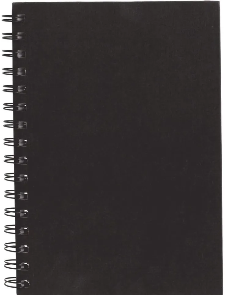 Anteckningsbok A5 linjerad spiral svart