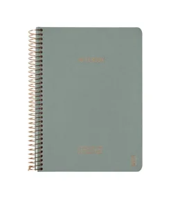 Anteckningsbok A5 linjerad spiral aloe vera