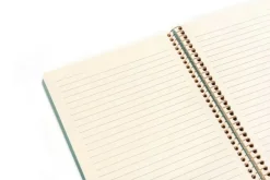 Anteckningsbok A5 linjerad spiral aloe vera