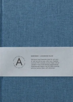 Anteckningsbok A5 linjerad textil blågrön