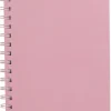 Anteckningsbok A5 linjerad spiral rosa