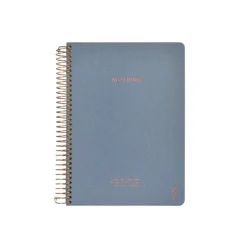 Anteckningsbok A5 linjerad spiral blå