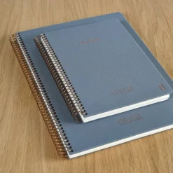 Anteckningsbok A5 linjerad spiral blå