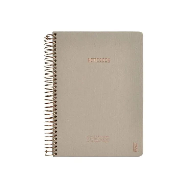 Anteckningsbok A5 linjerad spiral beige