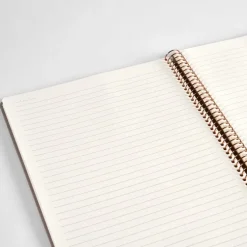 Anteckningsbok A4 linjerad spiral beige