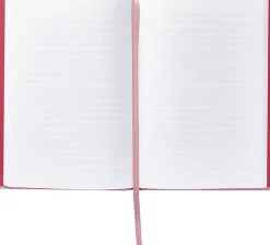 Anteckningsbok A5 linjerad textil rosa