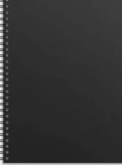 Anteckningsbok A5 wire-o linjerad svart