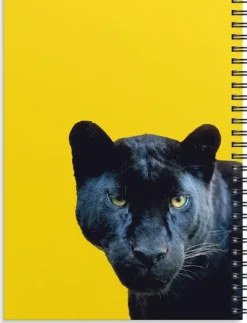 Anteckningsbok A5 wire-o linjerad Leopard