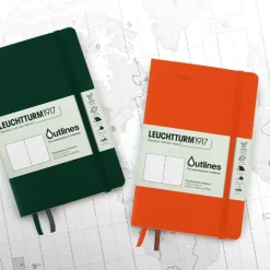 Anteckningsbok B6 Leuchtturm1917 Outlines dotted Walden Green