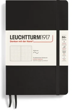 Anteckningsbok B6 Leuchtturm1917 dotted mjuk Black
