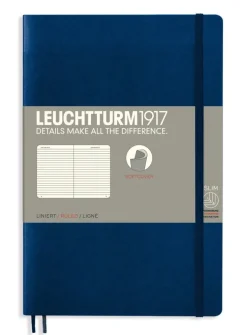 Anteckningsbok B6 Leuchtturm1917 linjerad mjuk pärm mörkblå