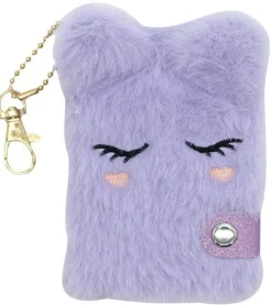 Anteckningsbok mini katt lila