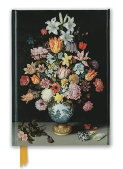 Anteckningsbok 22x16cm linjerad National Gallery: Bosschaert - Still life of Flowers