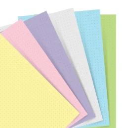 Anteckningsrefill A5 Filofax prickad pastell