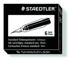Bläckpatron Staedtler 6-pack svart