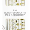 Blyertspenna med radertopp 8-pack vit/guld