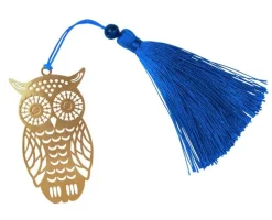 Bokmärke i metall Uggla