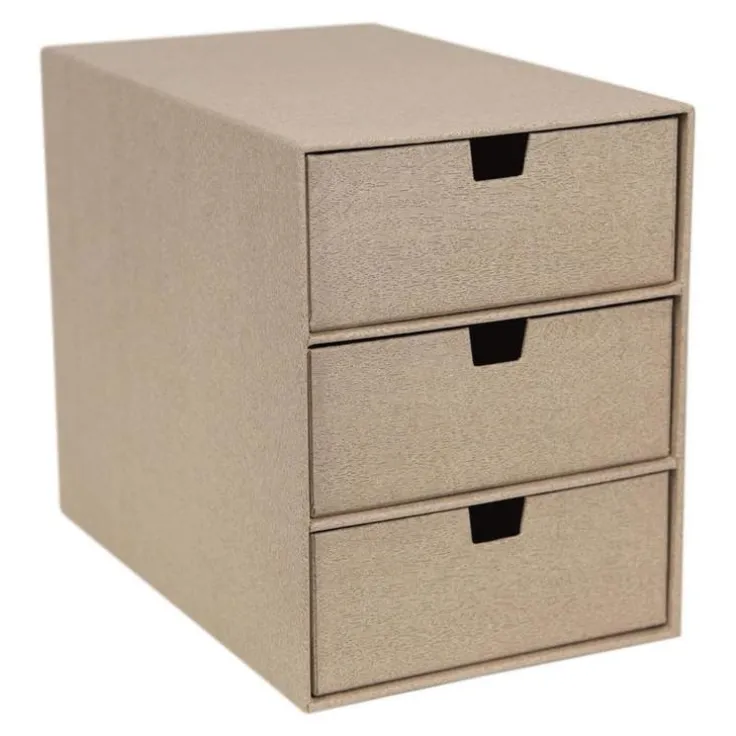 Byrå 3 lådor Ingrid trälaminat ljus ek