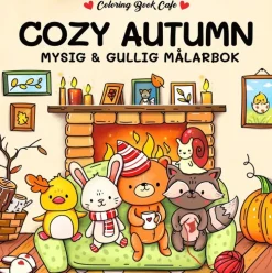 Cozy Autumn. Mysig och gullig Cozy Coloring målarbok från Coloring Book Cafe