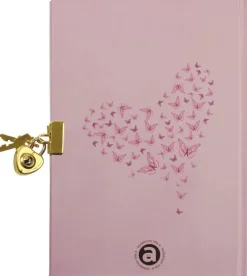 Dagbok med lås Fjäril