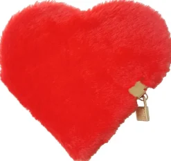 Dagbok med lås fluff hjärta