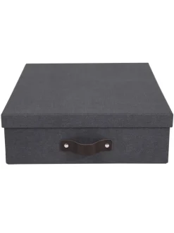 Dokumentbox A4 Oskar canvas svart