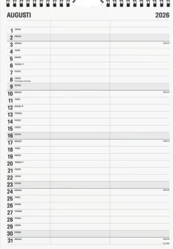 Familjekalender 2026 Black and white 2 kolumner