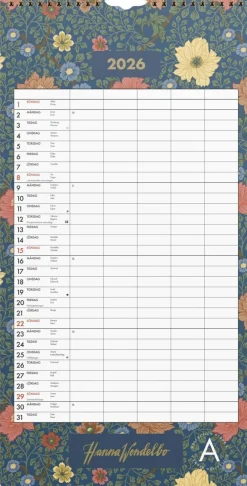 Familjekalender 2026 Hanna Wendelbo