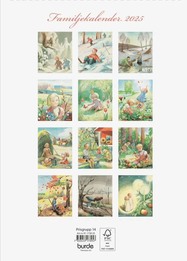 Familjekalender 2025 Kerstin Frykstrand