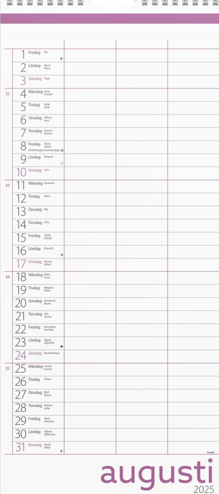 Familjekalender 2025 Lilla Familjekalendern