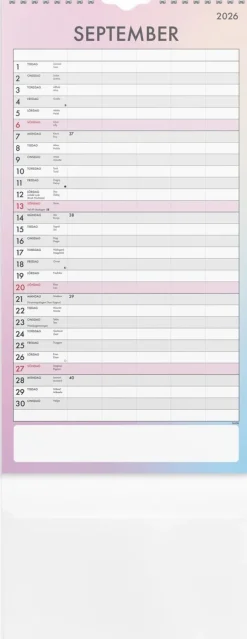 Familjekalender 2026 Tydlig