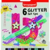 Fiberspetspenna Bruynzeel Glitter 6 färger