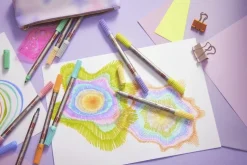 Fiberspetspenna dubbelspets Kameleont 10 pastellfärger